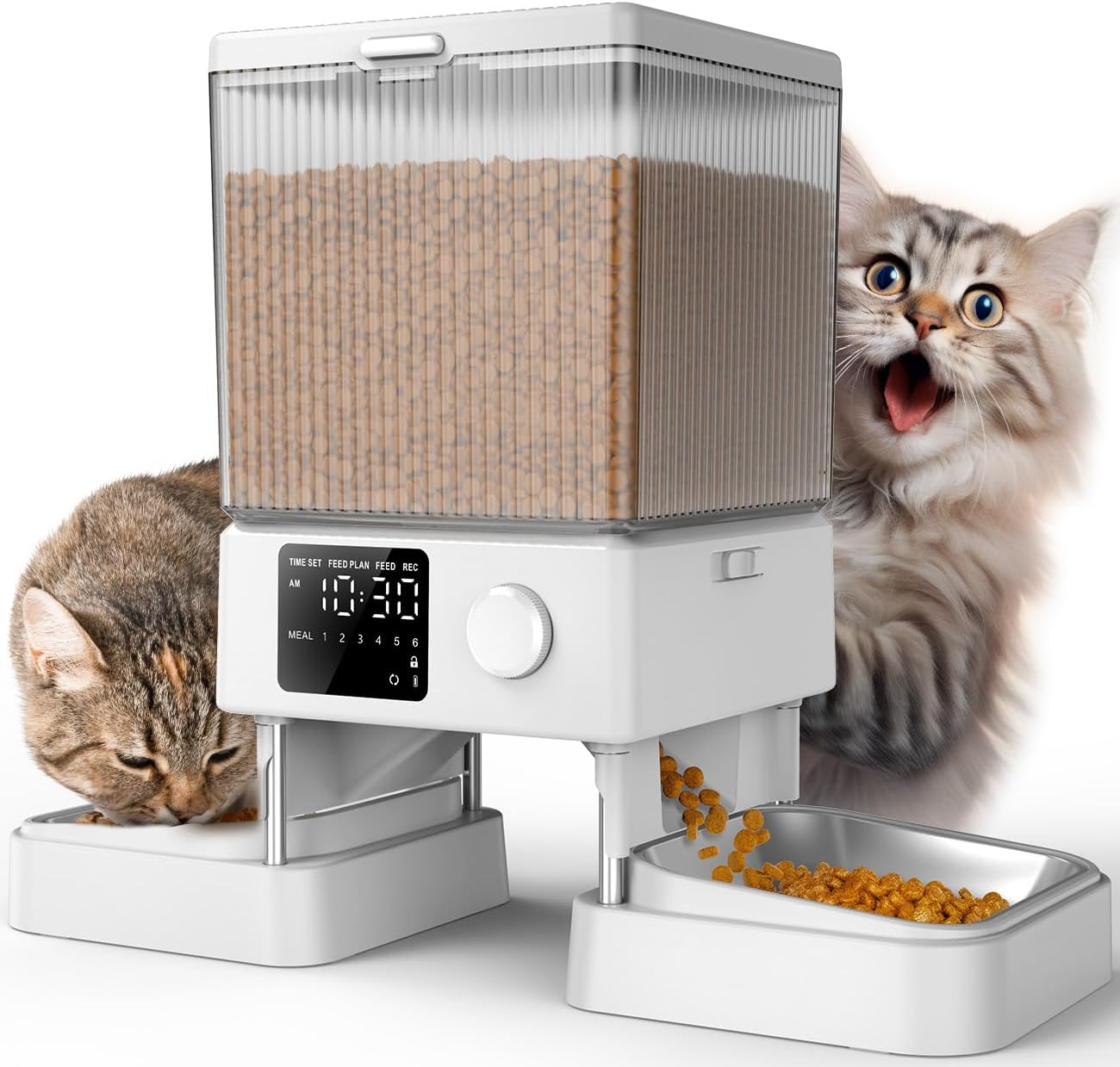 Automatic Cat Food Dispenser For Multiple Cats, With APP