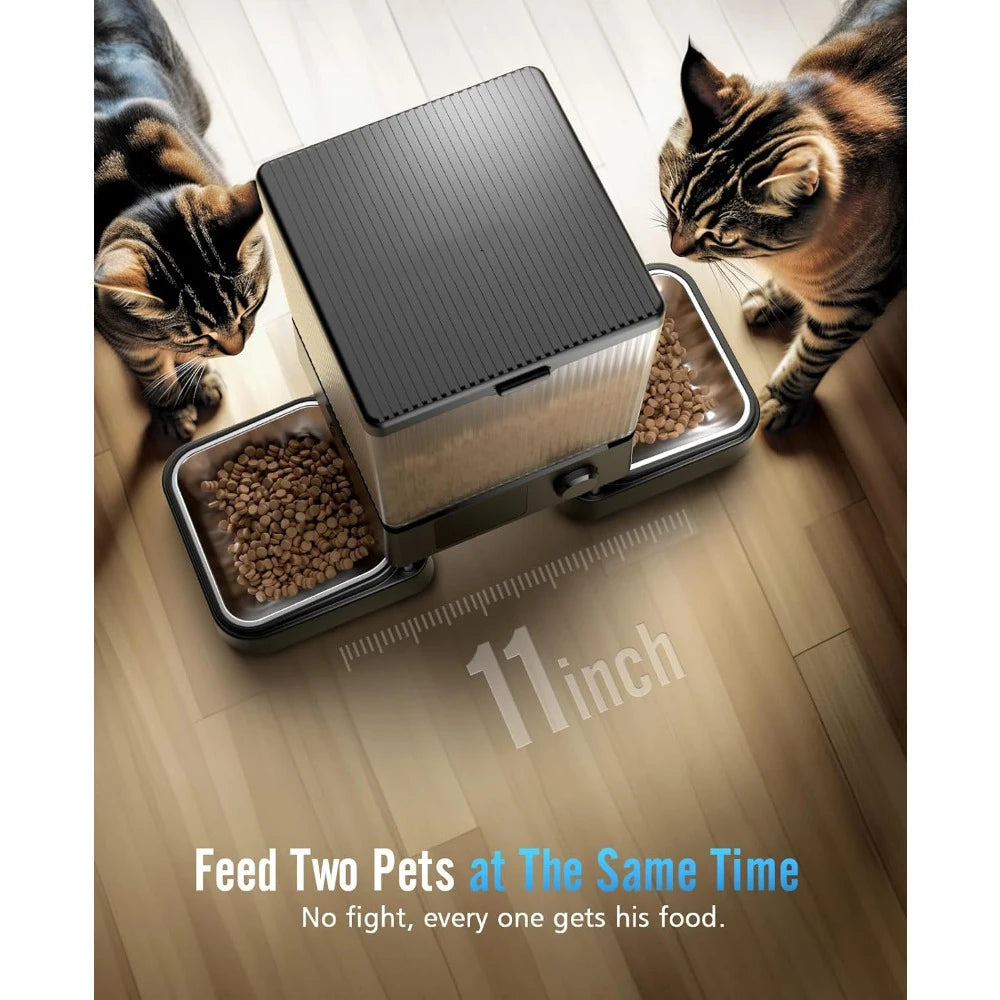 Automatic Cat Food Dispenser For Multiple Cats, With APP