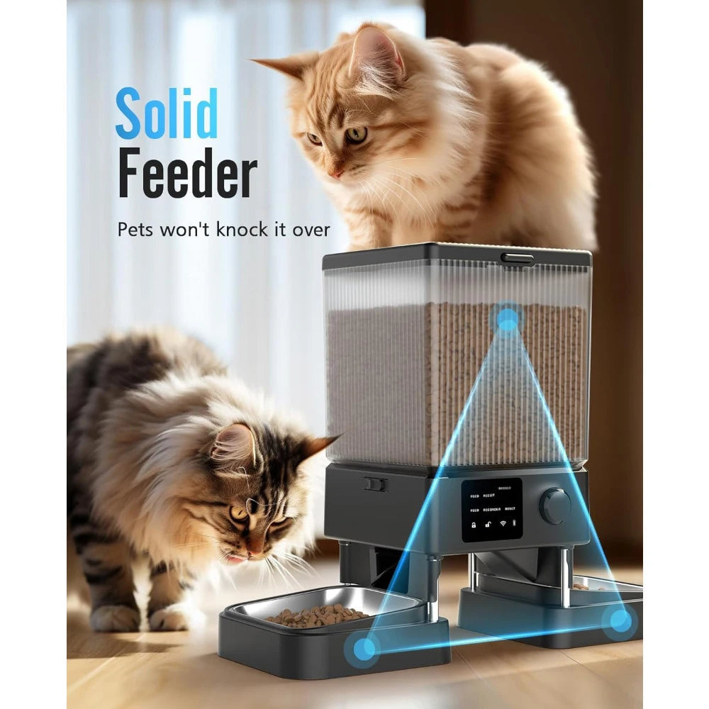 Automatic Cat Food Dispenser For Multiple Cats, With APP