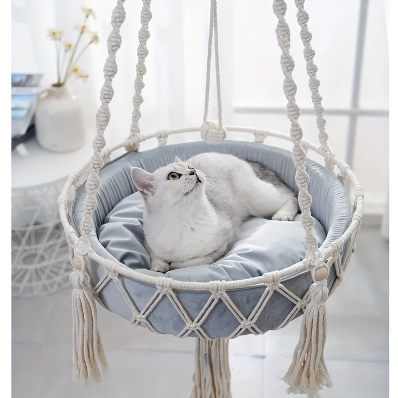 Meow Hand Woven Cat Hammock  Swing™